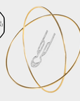 Fiona Franchimon Nº1 HAIRPIN Steel with Swarovski® Crystals | White Gold Finish 1ks