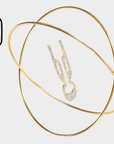 Fiona Franchimon Nº1 HAIRPIN Steel with Swarovski® Crystals | Yellow Gold Finish elegantly displayed with Swarovski branding.