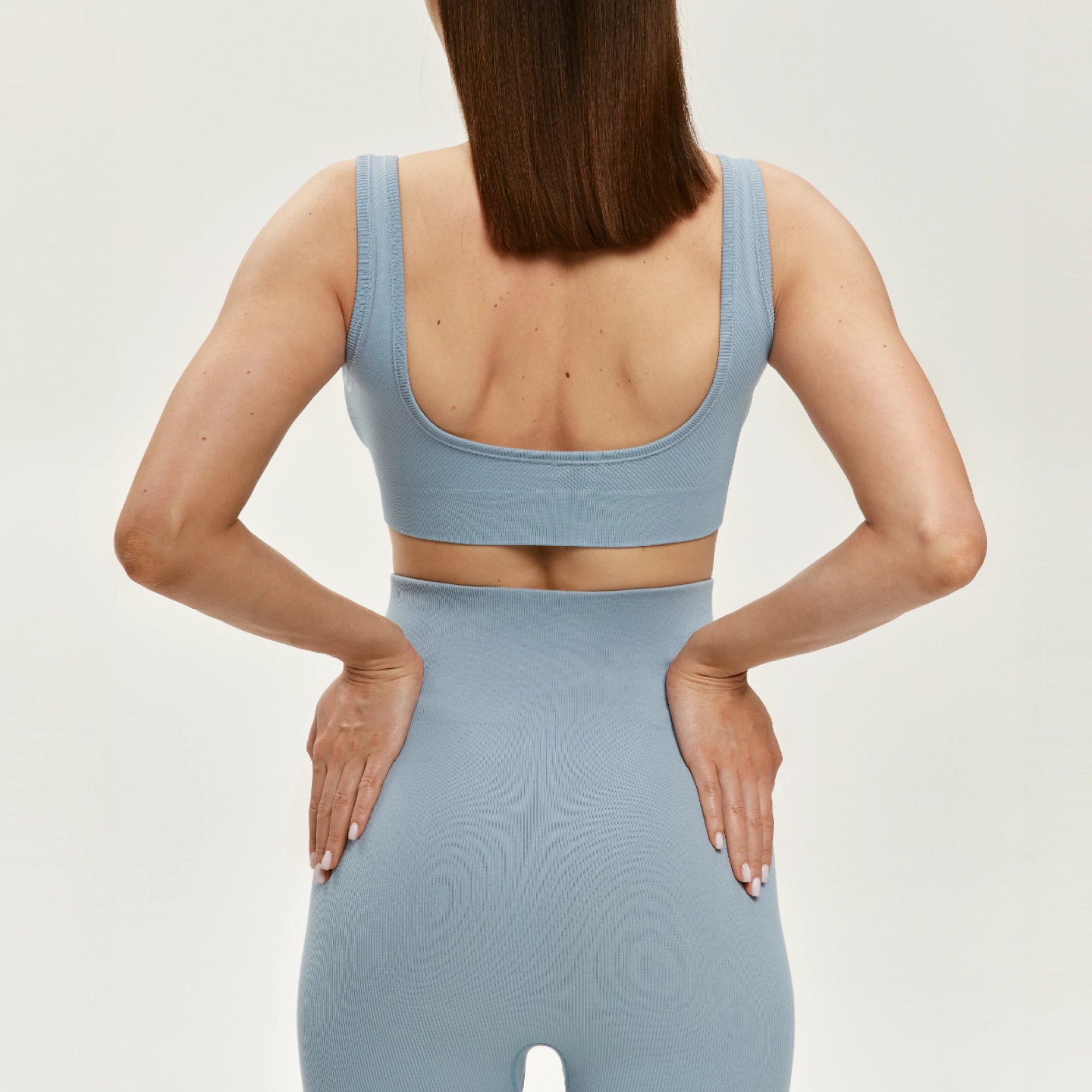 Sister's Aroma Seamless Ribbed Shorts Dirty Blue