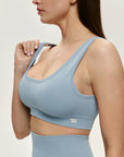 Sister's Aroma Seamless Ribbed Top Dirty Blue