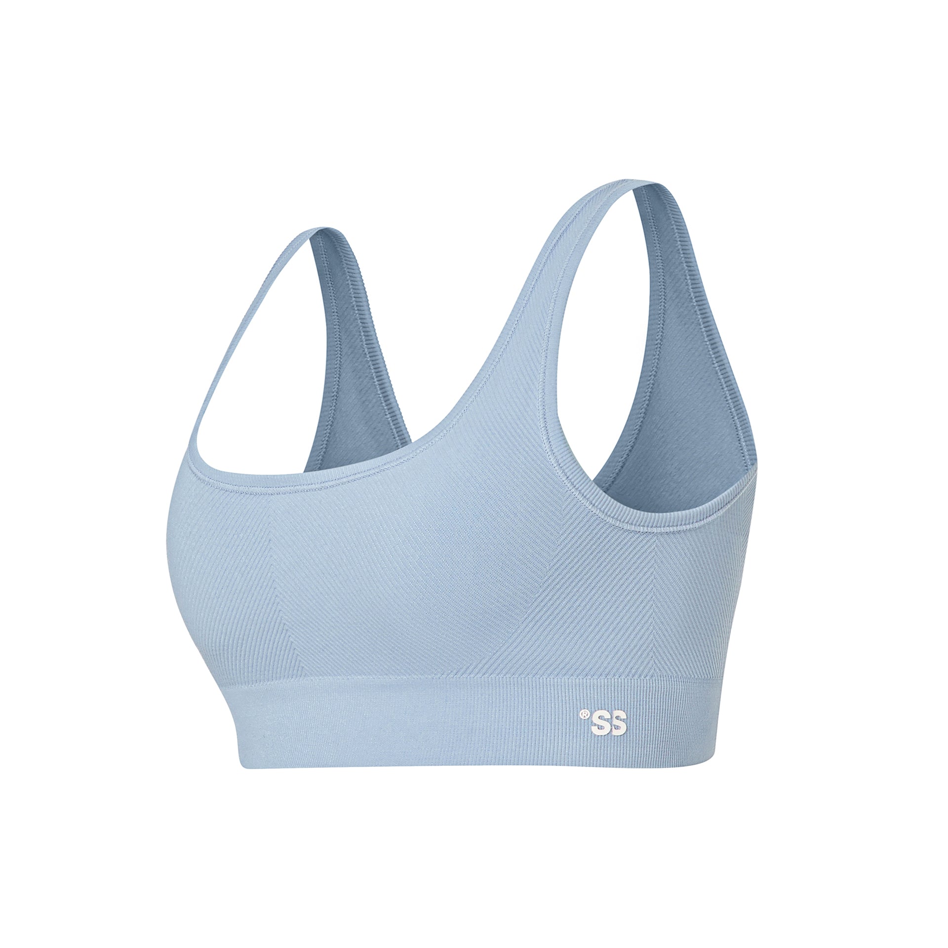 Sister's Aroma Seamless Ribbed Top Dirty Blue