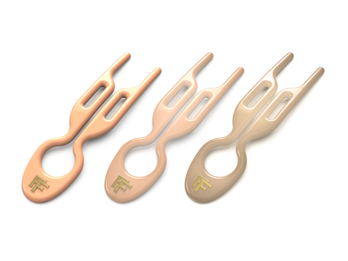 Fiona Franchimon Nº1 HAIRPIN | Los Angeles Collection | Peach Fuzz, Rose & Soft Beige 3ks