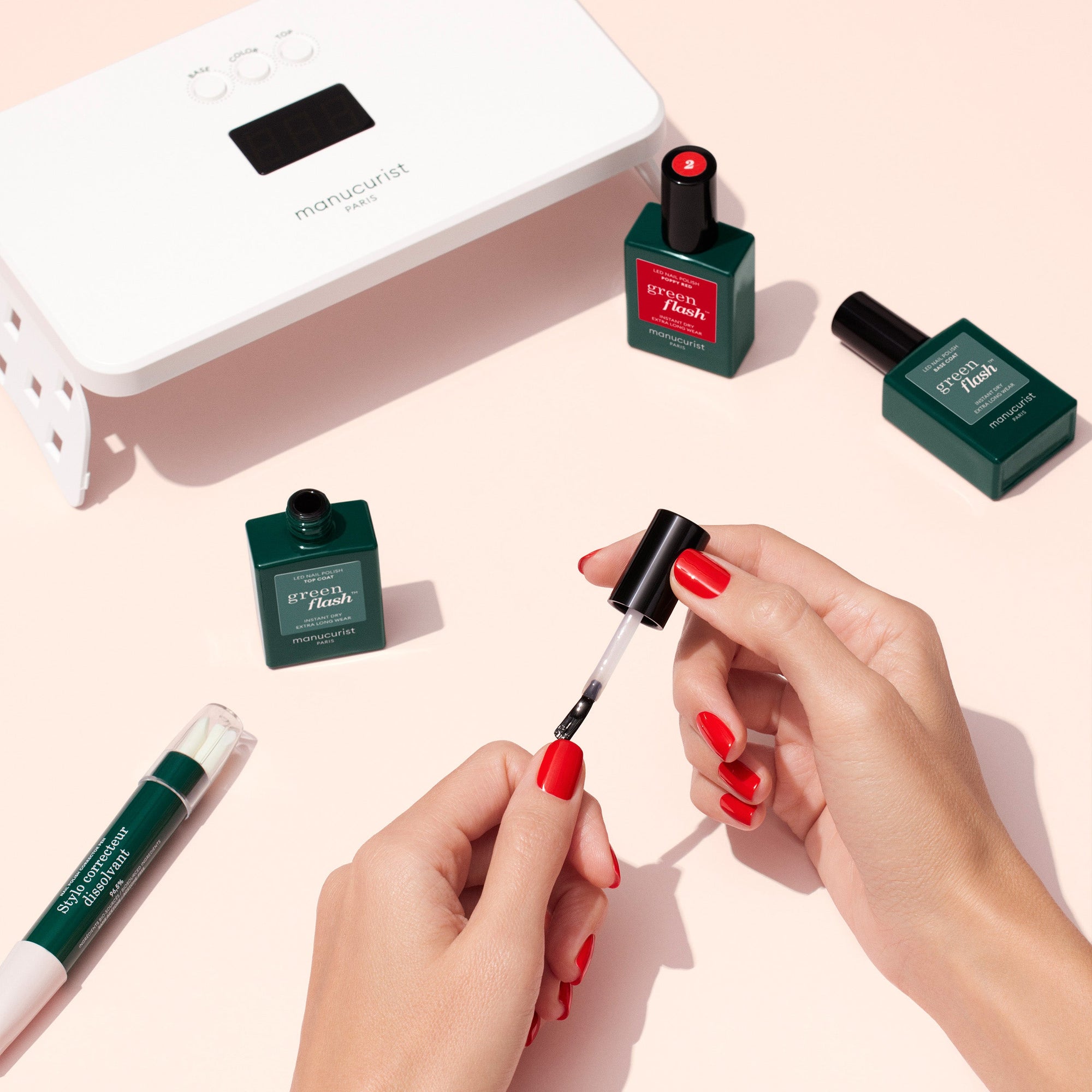 Manucurist Green Flash Kit PRO 36W (Poppy Red a Hortencia)