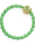 gold diamante clover apple green