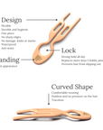 Fiona Franchimon Nº 1 Hairpin | Peach Fuzz (3 pcs)