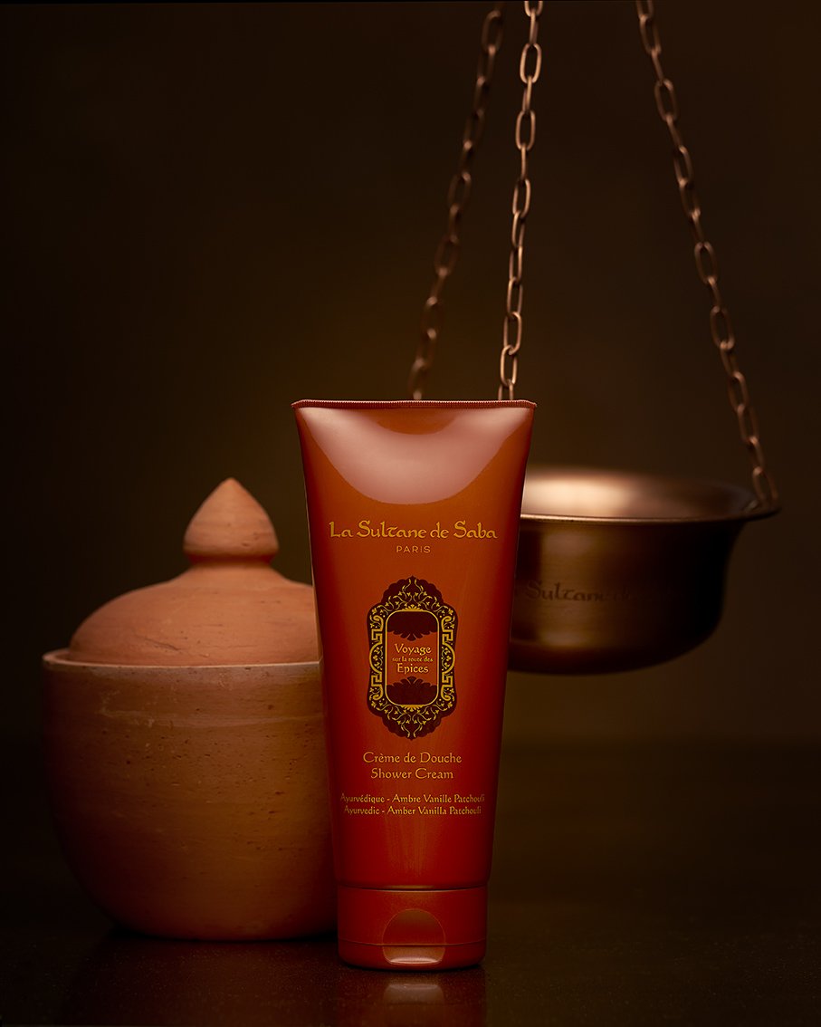 La Sultane de Saba Shower Cream - Oriental Ayurvedic Amber Vanilla Patchouli Fragrance 200ml