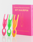 Fiona Franchimon Nº 1 Hairpin | Ibiza Collection | Tangerine Orange, Strawberry Pink & Apple Green