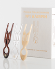 Fiona Franchimon Nº 1 Hairpin | London Collection | Set Transparent, Soft Beige & Brown