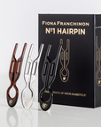 Fiona Franchimon Nº 1 Hairpin | New York Collection | Black, Transparent & Brown