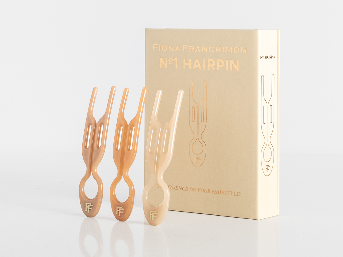 Fiona Franchimon Nº 1 Hairpin | Paris Collection | Soft Beige, Satin Sand & Smooth Caramel