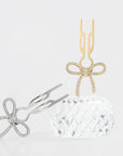 Fiona Franchimon Nº1 HAIRPIN Ribbon | Swarovski® Crystals | White Gold Finish