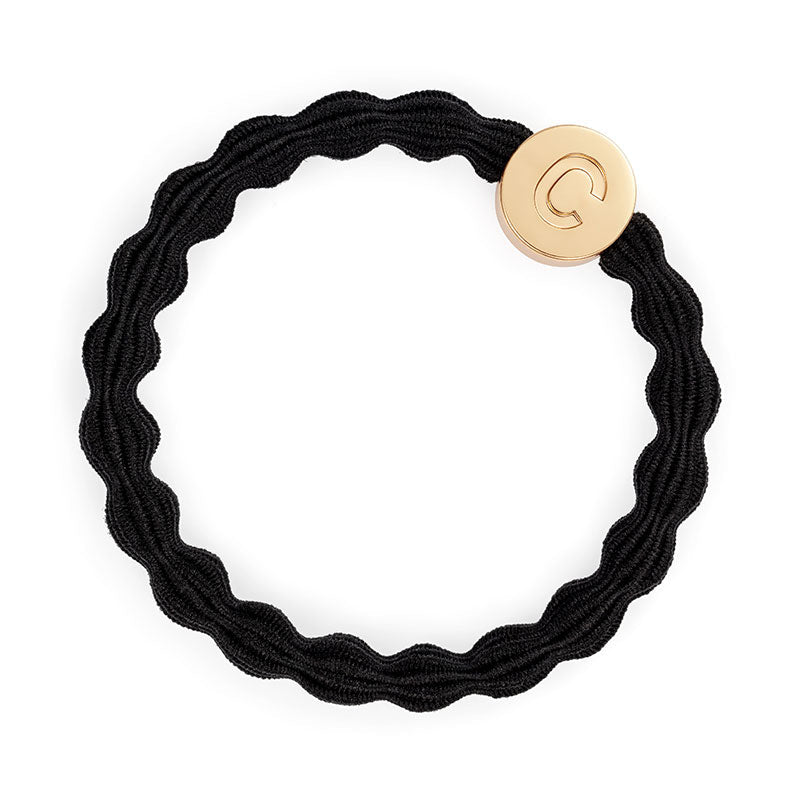 by Eloise London Gold Letter Charm Black