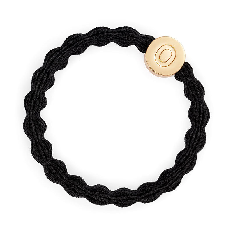 by Eloise London Gold Letter Charm Black