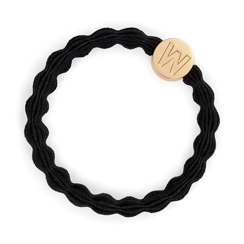by Eloise London Gold Letter Charm Black