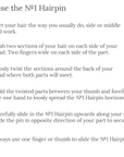 Fiona Franchimon Nº 1 Hairpin | New York Collection | Black, Transparent & Brown