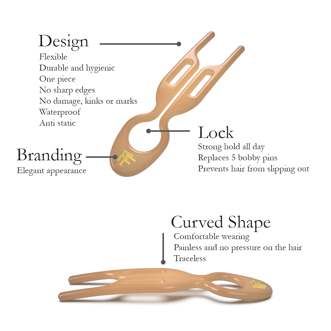 Fiona Franchimon Nº 1 Hairpin | Satin Sand (3 or 5 per box)