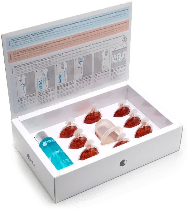 Rhea ResculptBody - Morphosculpting Body Treatment Kit (CryoGel (100ml) + HotLotion Ampoules (8 x 20 ml) + 1 Rhea Cup