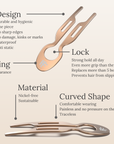 Fiona Franchimon Nº 1 Hairpin Steel | Rose Gold finish