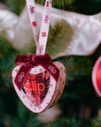 Skinny Scrunchie Tin Heart Ornament Emmie