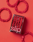 SLIP Skinny Scrunchies Red 4x
