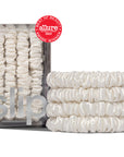 SLIP Skinny Scrunchies White 4x