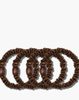 SLIP Skinny Scrunchies Dark Brown 4x