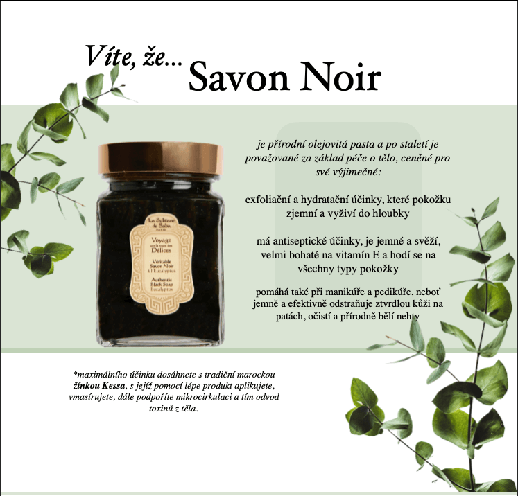 La Sultane de Saba Savon Noir – pravé Černé mýdlo 300 g