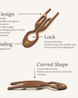 Fiona Franchimon Nº 1 Hairpin | Mochaccino (3 pcs)