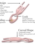 Fiona Franchimon Nº 1 Hairpin | Seashell Pink (3 pcs)