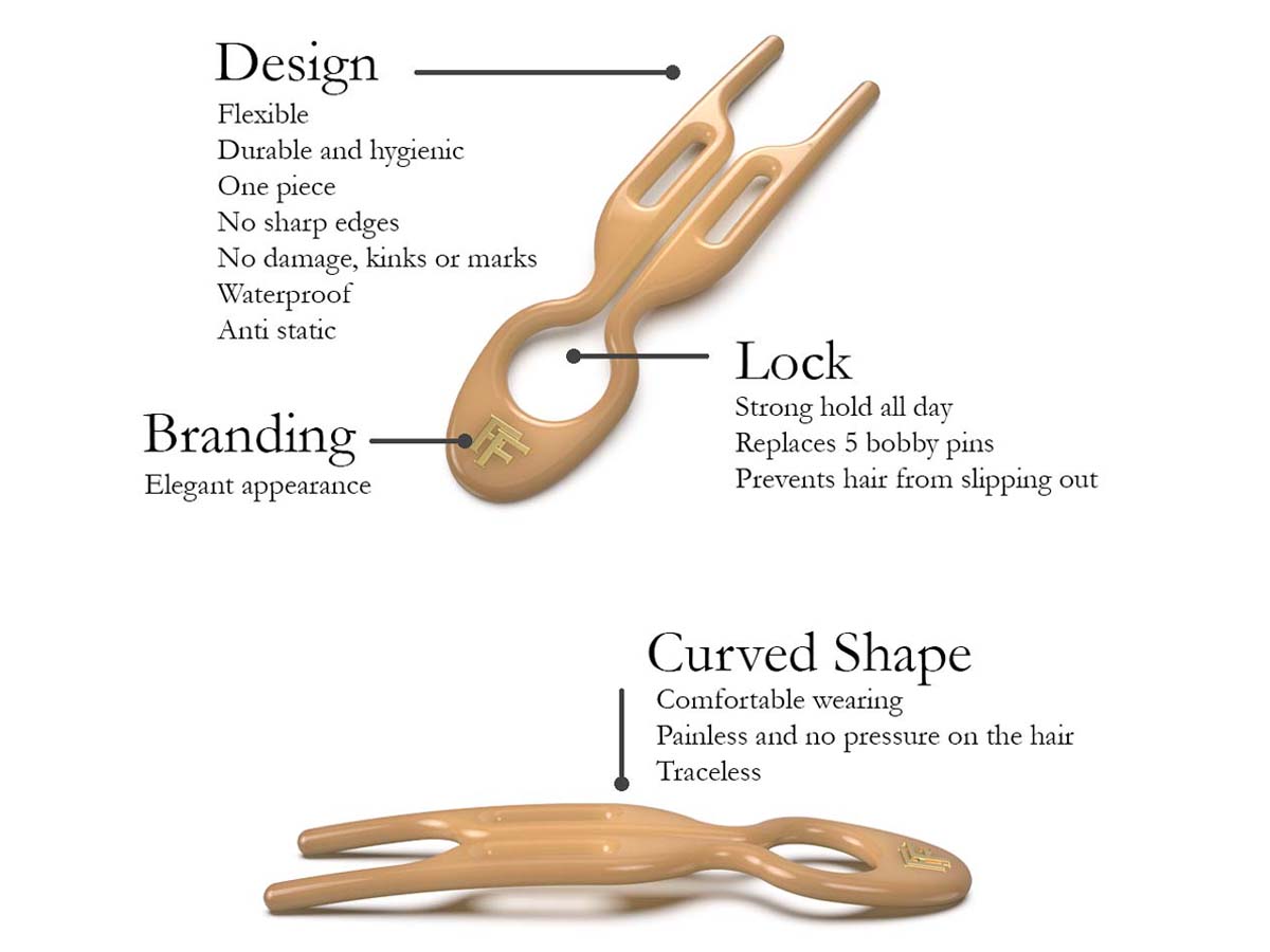 Fiona Franchimon Nº 1 Hairpin | Smooth Caramel (3 ks)