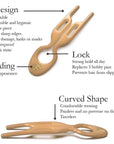 Fiona Franchimon Nº 1 Hairpin | Smooth Caramel (3 pcs)