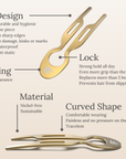 Fiona Franchimon Nº 1 Hairpin Steel | Yellow Gold finish
