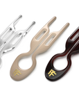 Fiona Franchimon Nº 1 Hairpin | London Collection | Set Transparent, Soft Beige & Brown
