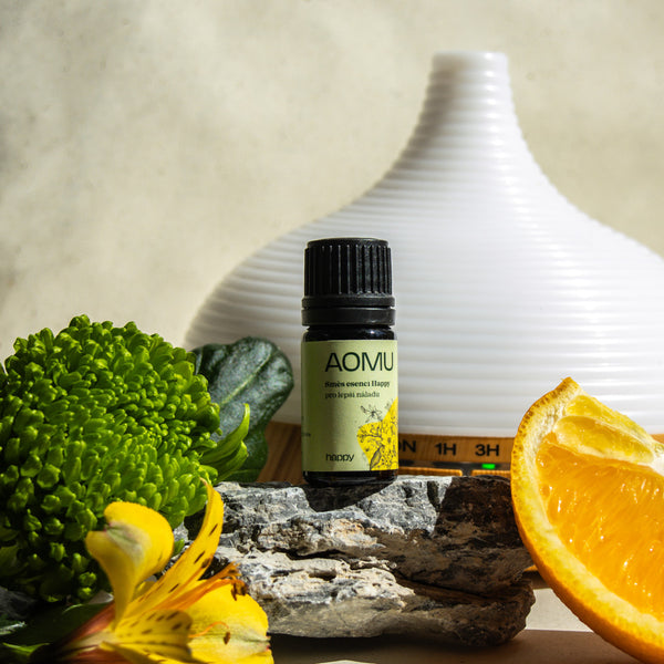 AOMU Happy – a blend of essential oils to combat stress