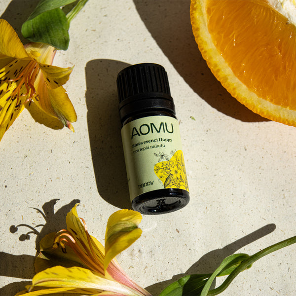 AOMU Happy – a blend of essential oils to combat stress