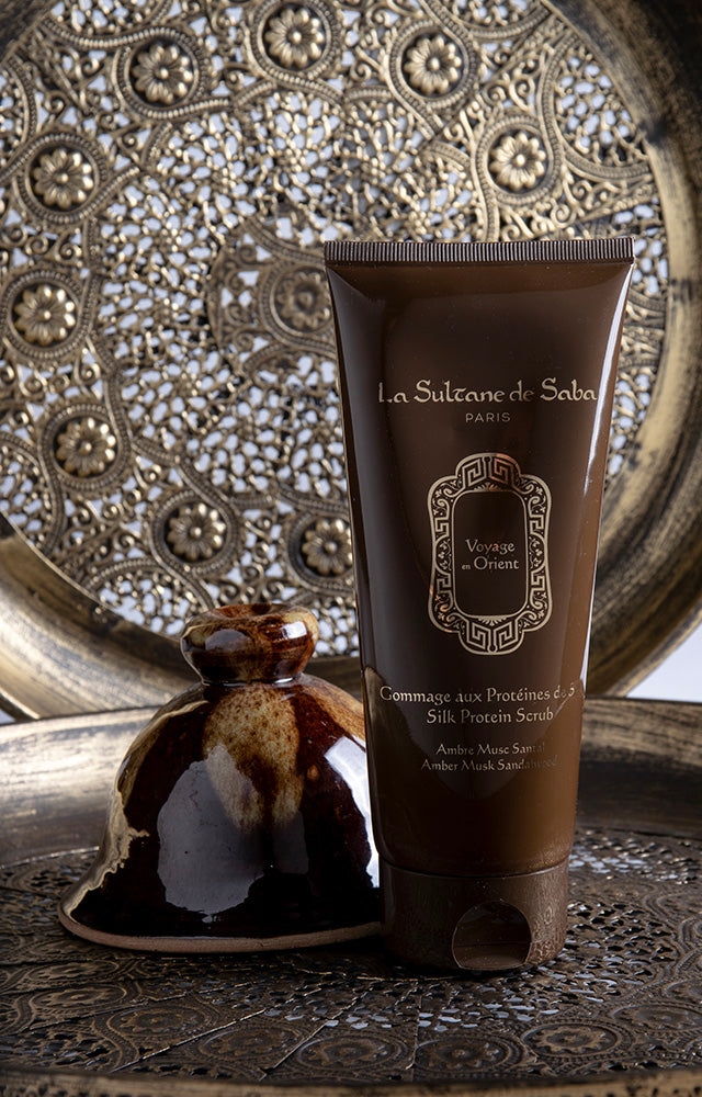 La Sultane de Saba Silk Protein Scrub - Amber Musk Sandalwood Fragrance 200g