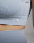 Sister's Aroma Seamless Ribbed Top Dirty Blue
