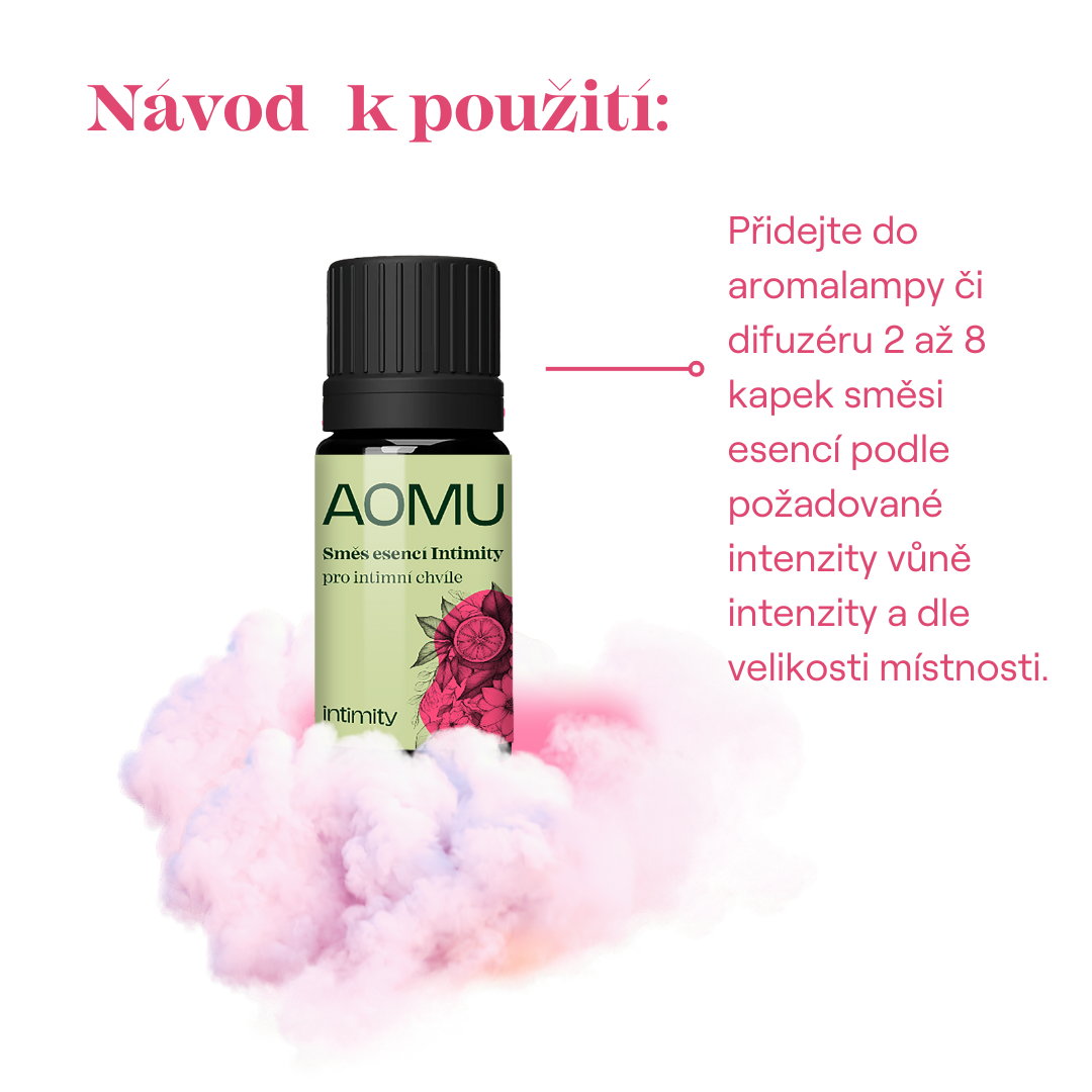 Návod na použití směsi esenciálních olejů do difuzéru pro intimní chvíle