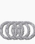 SLIP Skinny Scrunchies Silver 4x