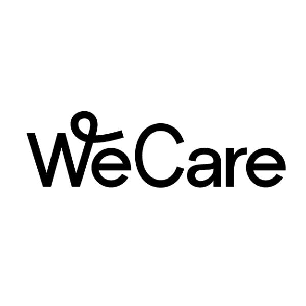 WeCare logo representing a brand focused on wellness and health solutions for common concerns.