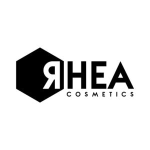 Logo of RHEA Cosmetics, an Italian brand specializing in personalized skincare solutions.