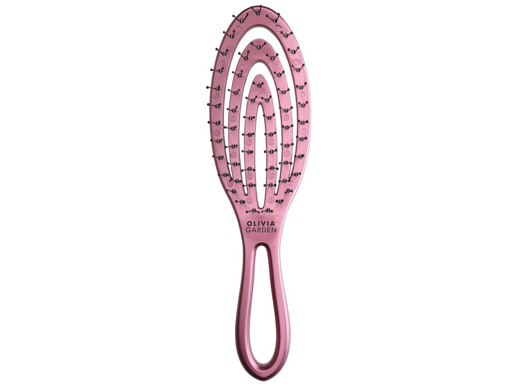 Rozčesávací kartáč na vlasy se zaobleným tělem Olivia Garden Fingerbrush Holiday 2025