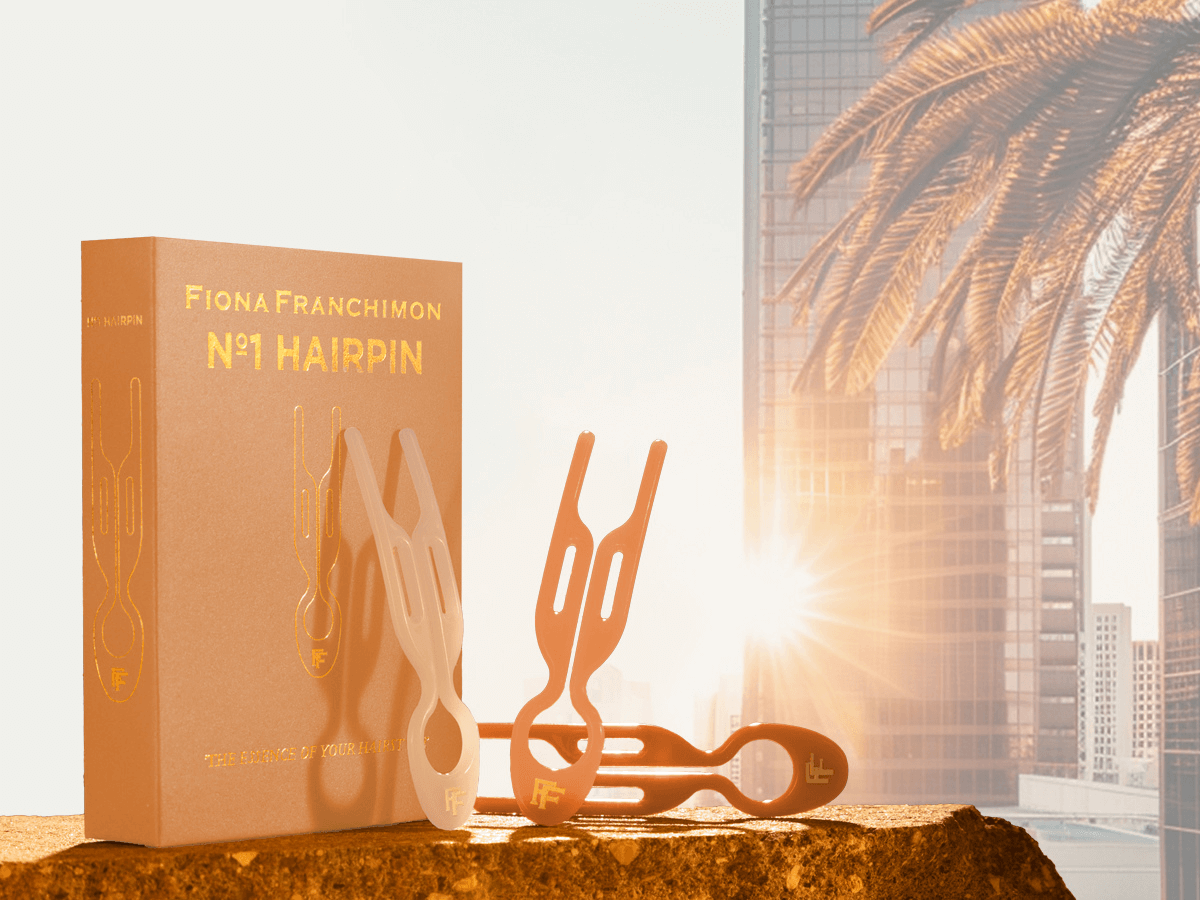 Fiona Franchimon Nº1 HAIRPIN | Los Angeles Collection | Peach Fuzz, Rose &amp; Soft Beige 3ks