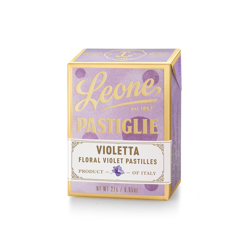 Leone 1857 Violetta – pastilky s příchutí fialek, 27 g