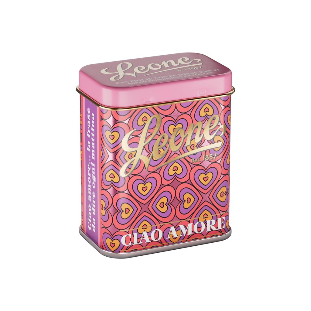 Leone 1857 Love  Ovocné pastilky v plechové dóze, 30 g
