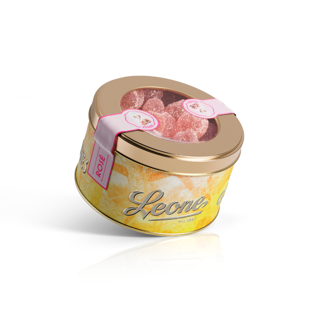 Leone 1857 Gelée – želé bonbony v plechové dóze, 150 g