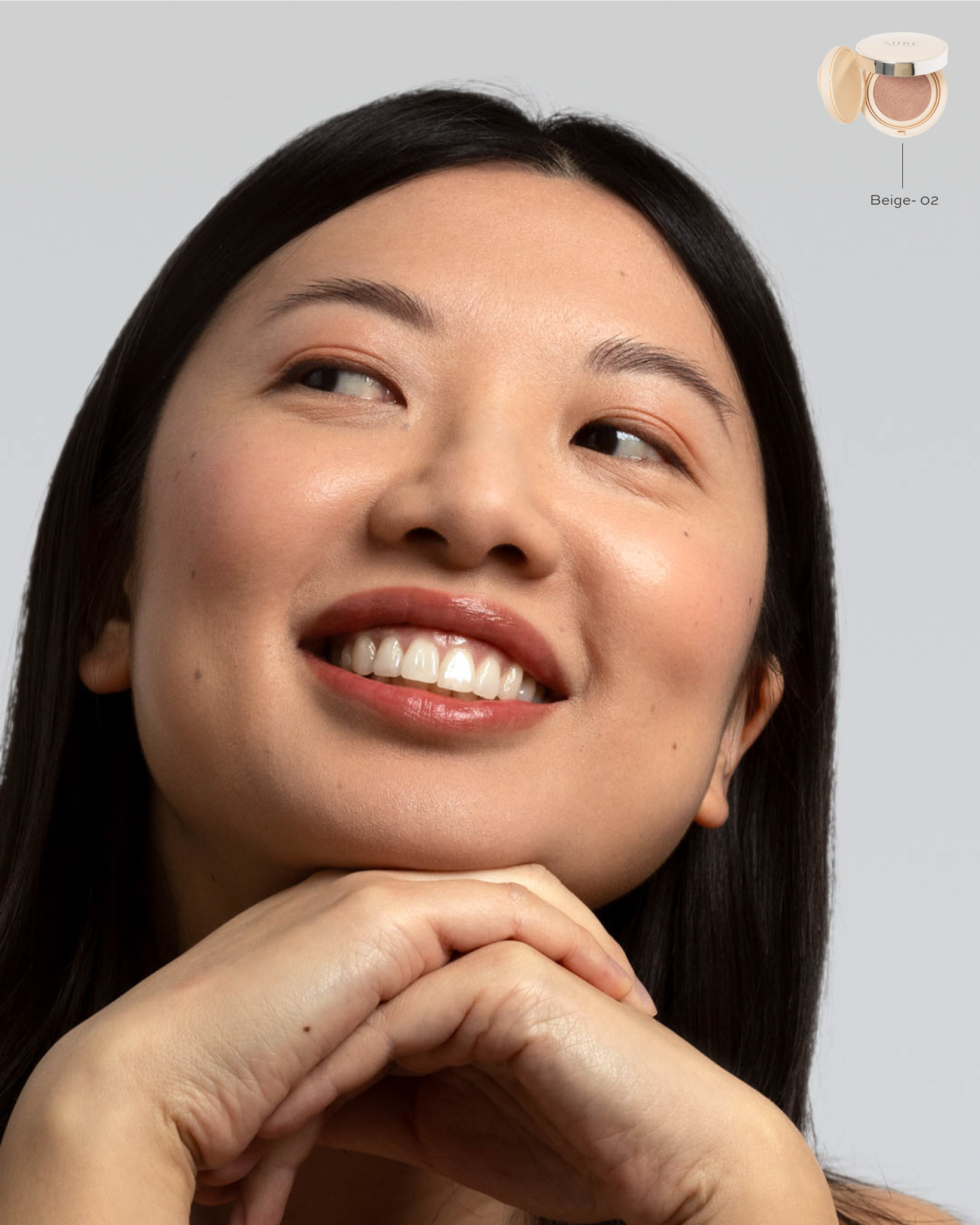 MI-RE Cosmetics Bibi Nova Cushion Hydratační make-up s ochranou SPF50+