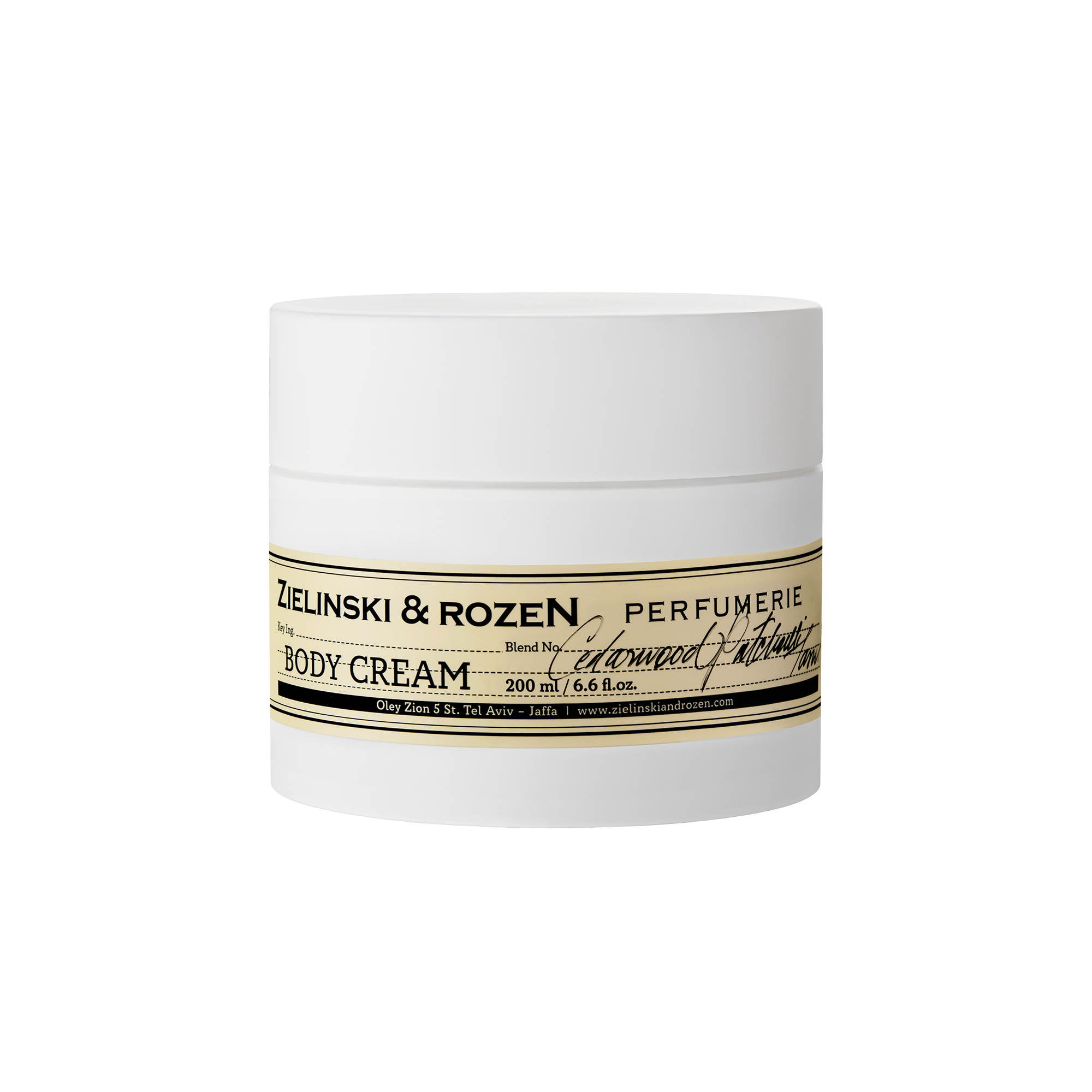 Zielinski &amp; Rozen | Body Cream Cedarwood, Patchouli, Jasmine 200 ml