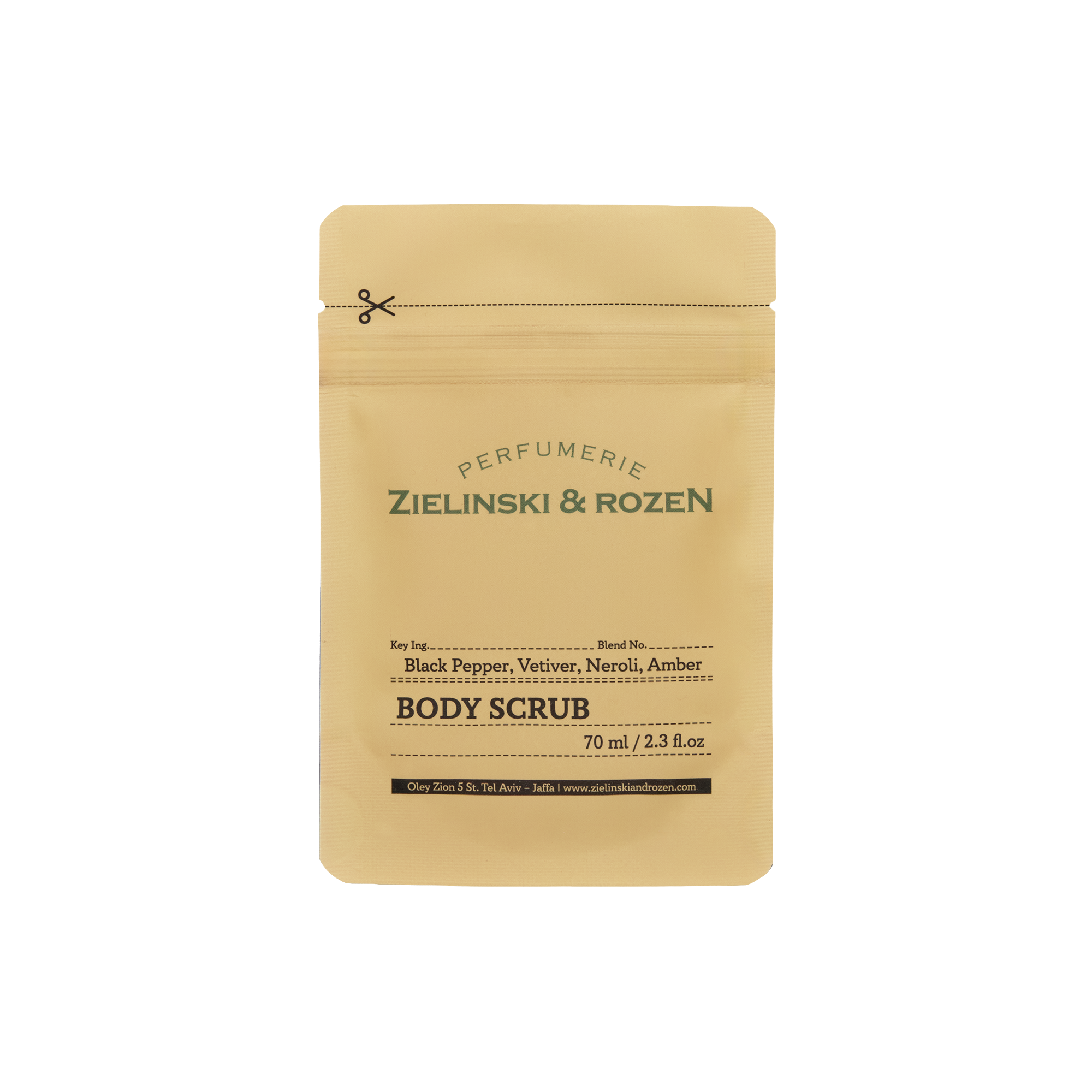 Zielinski &amp; Rozen | Body Scrub Black Pepper, Vetiver, Neroli, Amber 200 ml