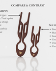 Compare Fiona Franchimon Nº1 HAIRPIN PETITE | Brown hnědé (5 ks) with standard hairpin features.